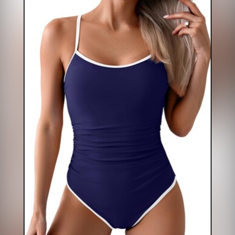 Navy Blue One-Piece Swimsuit